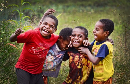 Happy Papuan Kids