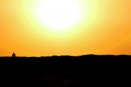 The beautiful sunset at silk road