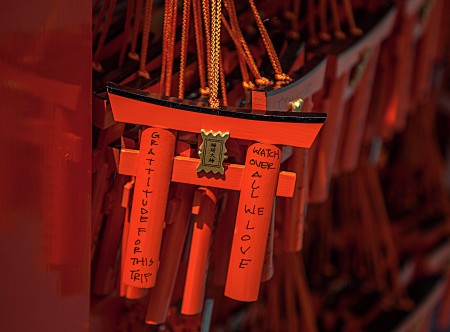 A prayer in Fushimi Inari Taisha