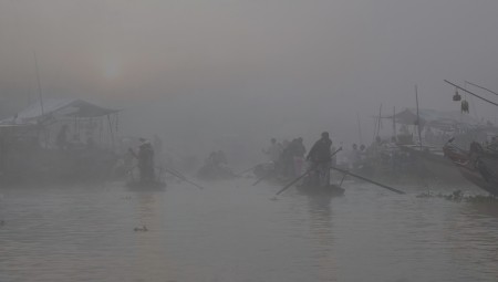 In the Mist II - Floating Market at Soc Trang - VN