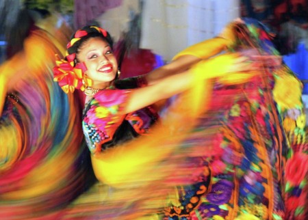 Splash of colors Mexican dancers