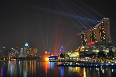 LASER LIGHTS SHOW AT MBS @ VIEW FROM THE PROMONTORY