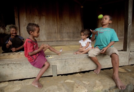Children Of Flores Playing