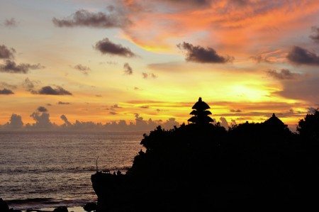Beautiful Sunset at Tanah Lot