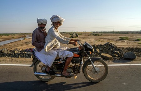 villager on bike