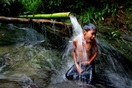 Happiness in shower