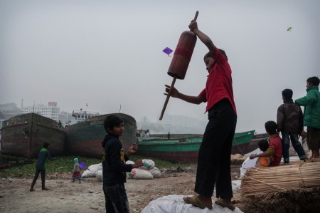 Children Playing In The Dockyard