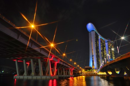 Marina Bay Sands Under Two Bridges