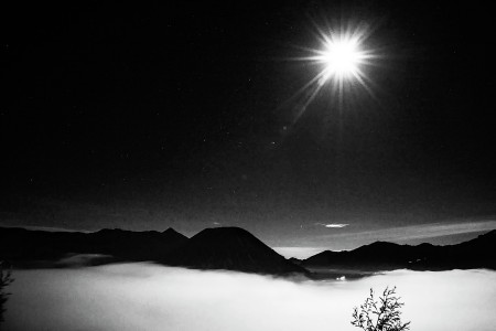 Moonlight at Bromo