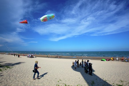 On the beach