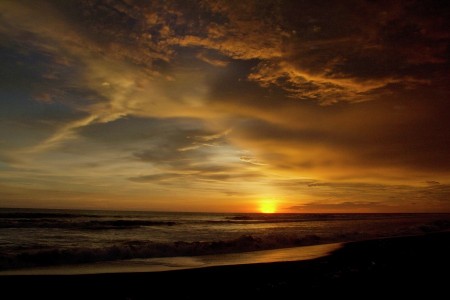 Sunset at Parang Tritis Beach