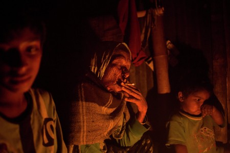 Old women smoking