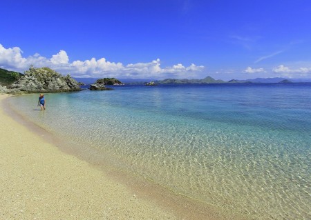 Crystal clear water beach - Bidadari island