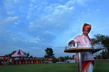 Waiter in Traditional uniform