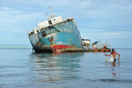 Aground