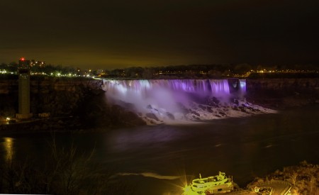 Niagara Falls at night