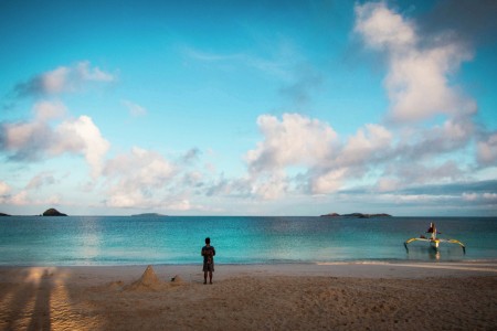 Calaguas Island's sky, water and sand