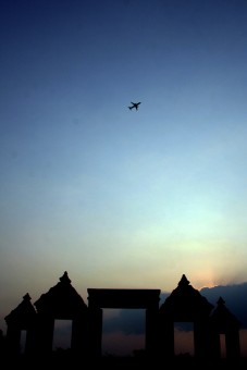 Plane and Sunset