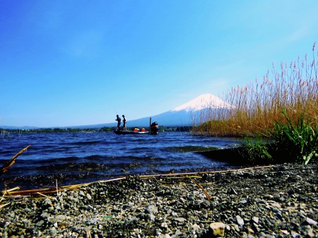 Fishing in Kawaguchiko Lake