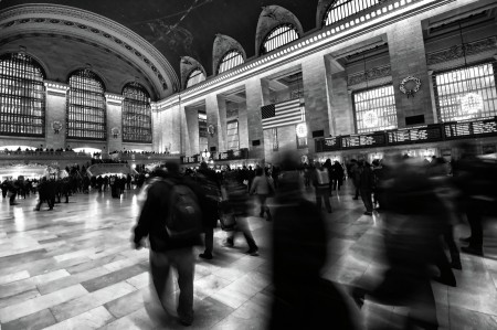 Busy Commuter in Grand Central Terminal NYC