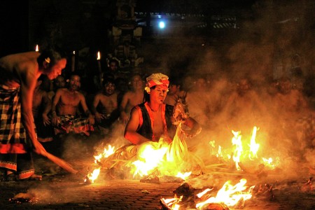 Sanghyang Jaran,he sits on the fire