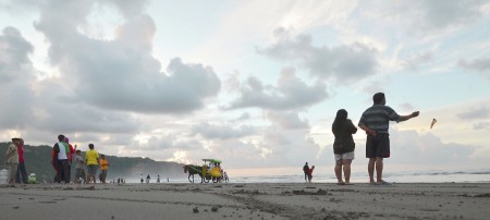 People at Parangtritis Beach