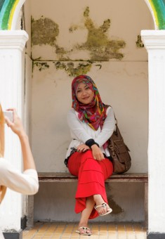 Indonesian Tourist at The Kraton